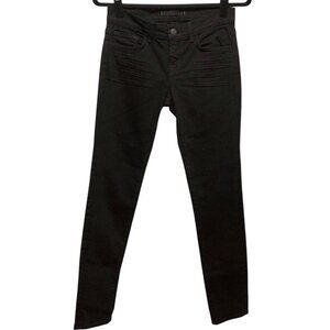 NEW J. Brand Solid Black Skinny Mid-Rise Denim Jeans Size 27